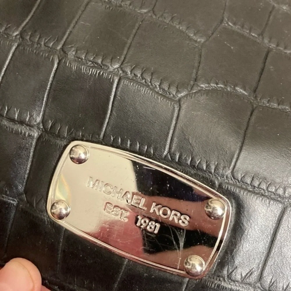 Michael kors crocodile embossed bag